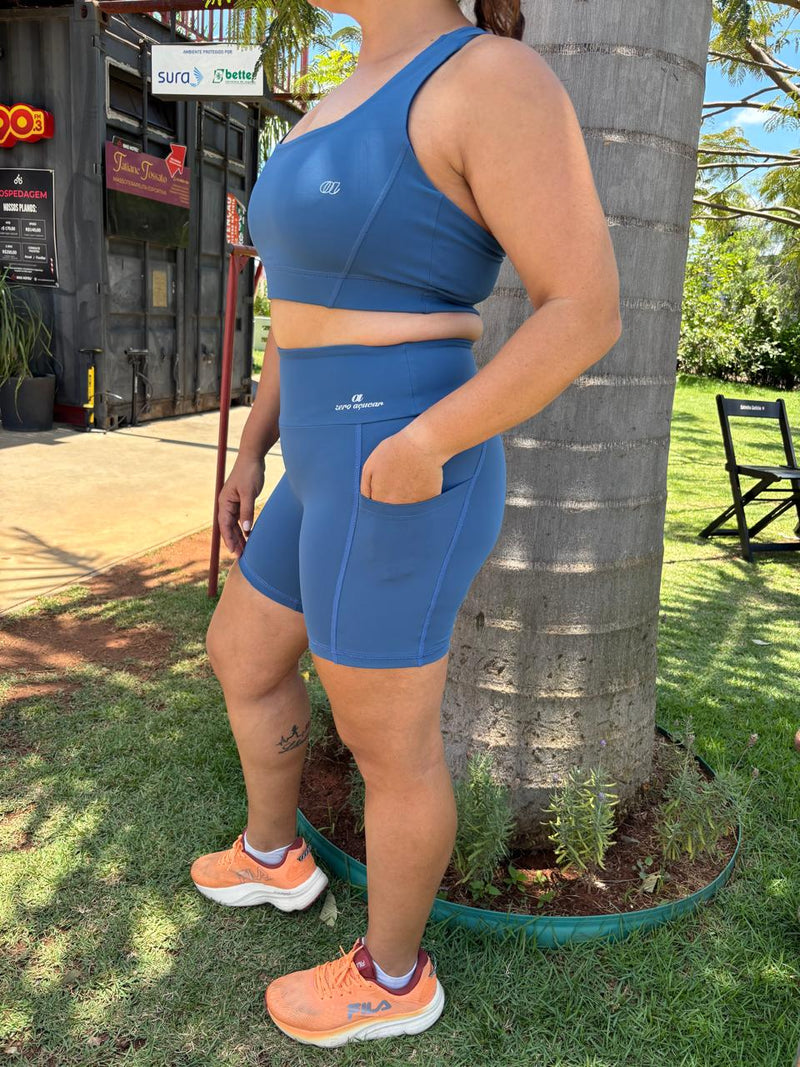 CONJUNTO TOP E BERMUDA NAGOYA zero açúcar azul