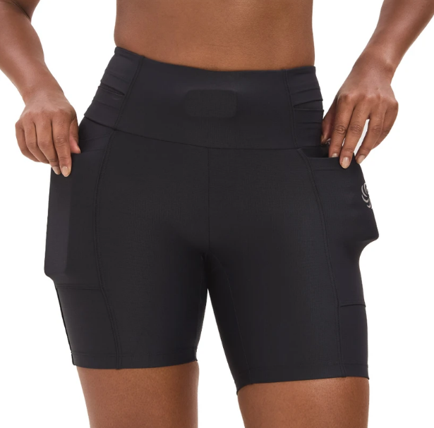 SHORT DE  COMPRESSÃO com MULTOBOLSOS LA VIE Preto