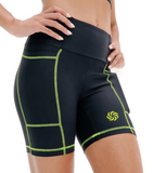 SHORTS COM COMPRESSÃO Preto Lime LA VIE