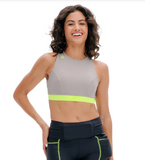 TOP CROPPED DUPLA FACE Cinza e Preto Lime LA VIE