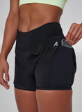 SHORT COM BERMUDA SIGNATURE SAMBA 2 EM 1 AUTHEN preto