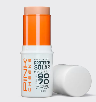 PROTETOR SOLAR FACIAL PINK STICK 15KM FPS 90 FPUVA 70