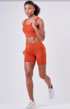 CONJUNTO TOP DUPLA FACE E BERMUDA SIGNATURE 3 BOLSOS Authen Laranja Escuro