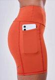 CONJUNTO TOP DUPLA FACE E BERMUDA SIGNATURE 3 BOLSOS Authen Laranja Escuro