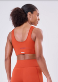 CONJUNTO TOP DUPLA FACE E BERMUDA SIGNATURE 3 BOLSOS Authen Laranja Escuro