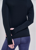 CAMISETA THERMAL KEPT C/ ZIPER REFLETIVO MANGA LONGA Authen Preto