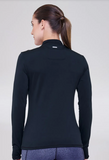 CAMISETA THERMAL KEPT C/ ZIPER REFLETIVO MANGA LONGA Authen Preto