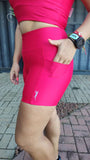 SHORTS PATI MODA FITNESS VERMELHO