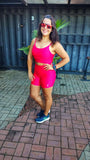 SHORTS PATI MODA FITNESS VERMELHO