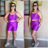 SHORTS MULTI BOLSOS PATIMODAFITNESS ROXO ESCURO