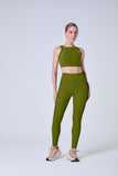 CONJUNTO TOP E LEGGING BLAKOUT POLIAMIDA Mov Fitness Verde
