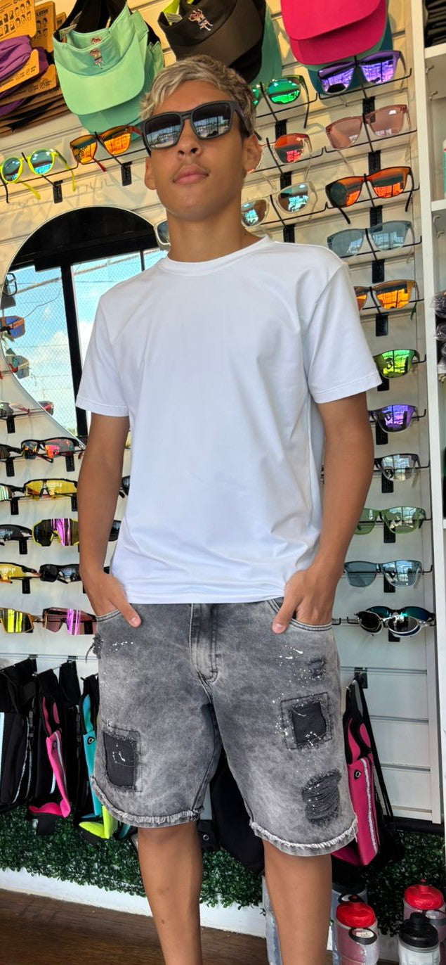 CAMISETA MASCULINA 100% POLIAMIDA proteção U.V.50 Branco