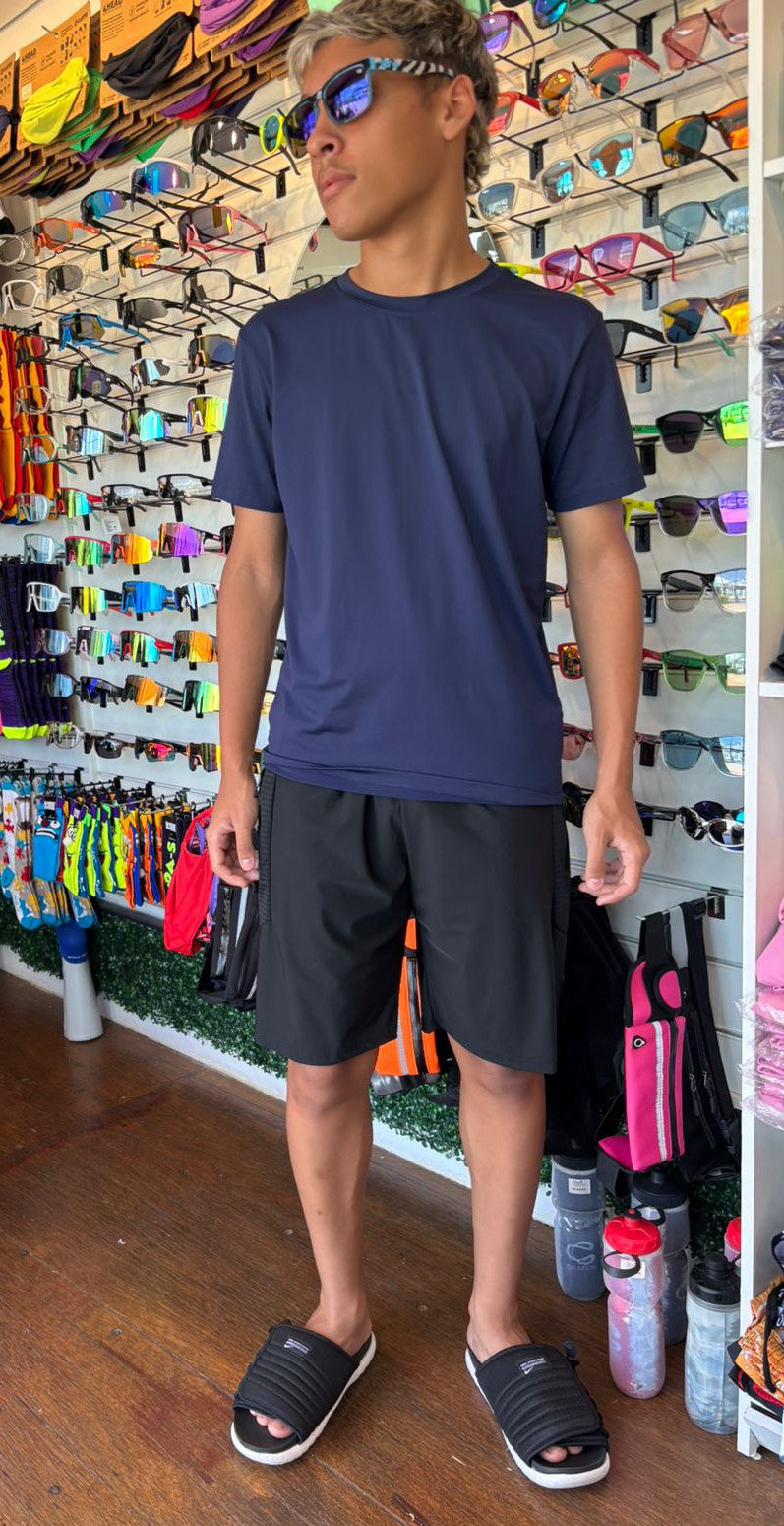 CAMISETA MASCULINA 100% POLIAMIDA Proteção U.V.50 Marinho