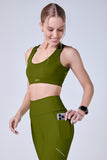 CONJUNTO TOP E LEGGING BLAKOUT POLIAMIDA Mov Fitness Verde