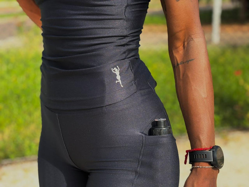 SHORTS MULTIBOLSOS TECIDO CANELADO PATIMODAFITNESS preto