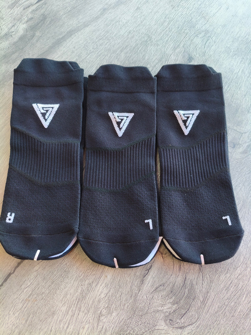 KIT 3 PARES DE MEIAS DE POLIAMIDA soquete adulto preta