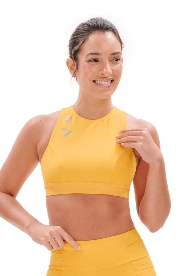 TOP CROPPED LA VIE DUPLA FACE Sette Yellow & Black