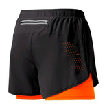 SHORTS DUPLO UNISSEX PRETO/ LARANJA