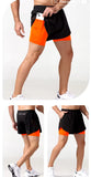 SHORTS DUPLO UNISSEX PRETO/ LARANJA