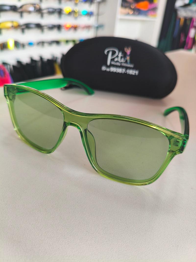 ÓCULOS RUNNING PATIMODAFITNESS verde incolor