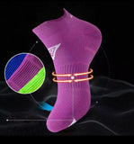 KIT 3 PARES DE MEIAS POLIAMIDA Soquete Roxa, Laranja e Neon