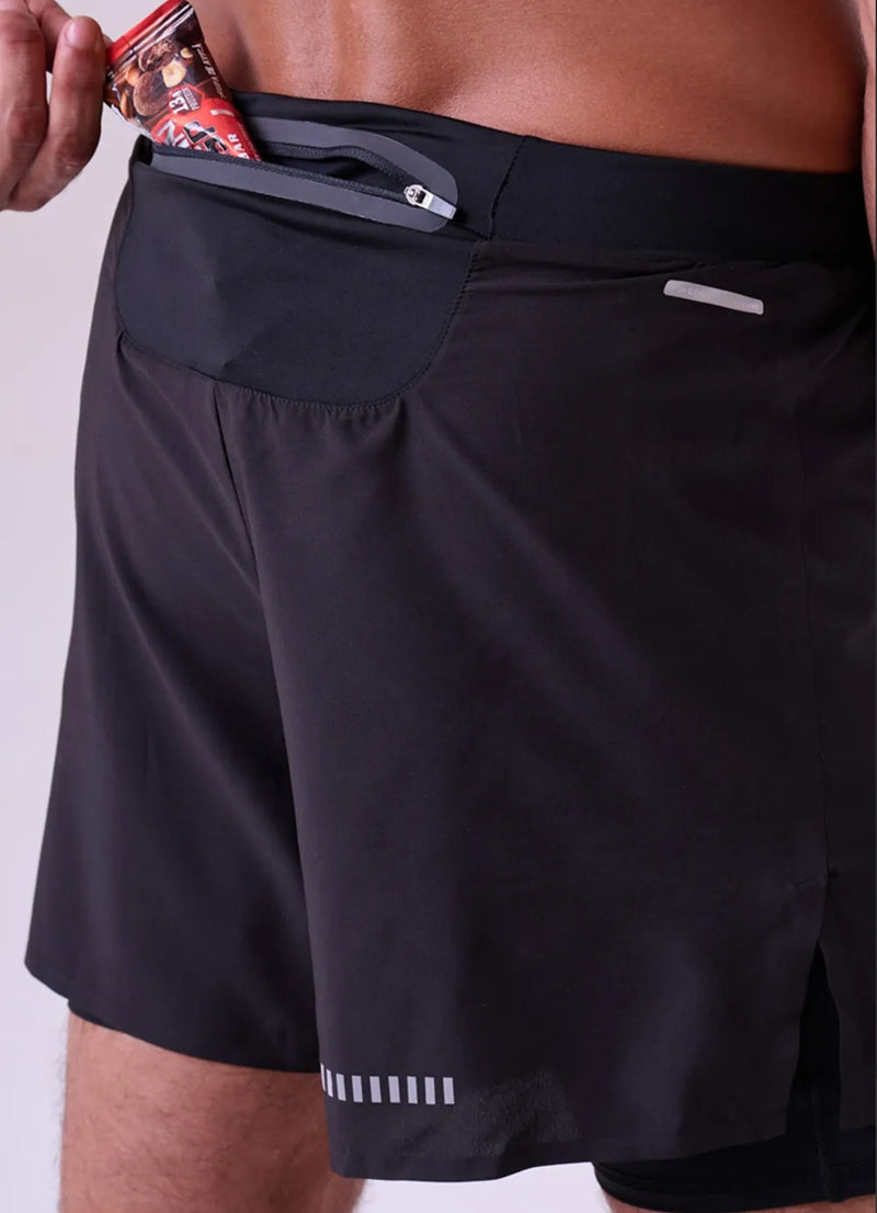 SHORT COM BERMUDA GRIT BOSSA 3 BOLSOS 5" MASC | PRETO Authen