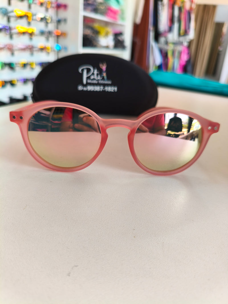 ÓCULOS PATIMODAFITNESS Redondo espelhado prata