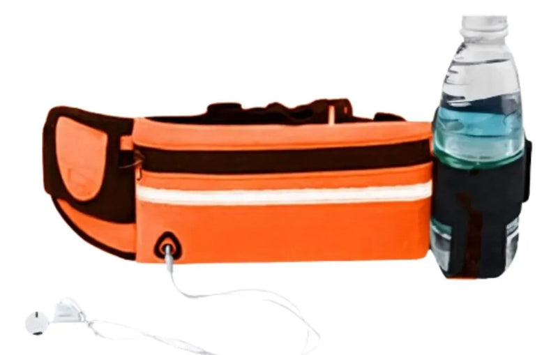 POCHETE IMPERMEÁVEL COM SUPORTE DE GARRAFINHA Laranja Neon