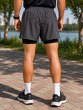 SHORTS DUPLO MASCULINO Preto Mescla