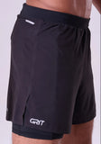 SHORT COM BERMUDA GRIT BOSSA 3 BOLSOS 5" MASC | PRETO Authen