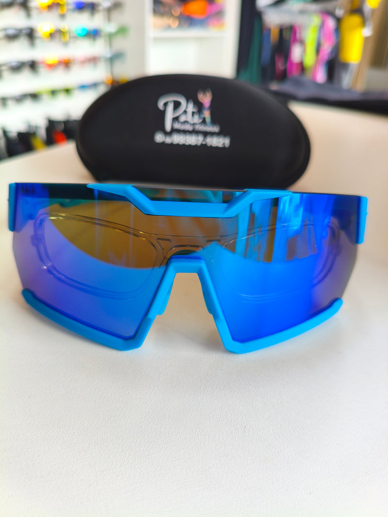 ÓCULOS PATIMODAFITNESS MASCARA Azul clip para grau opcional