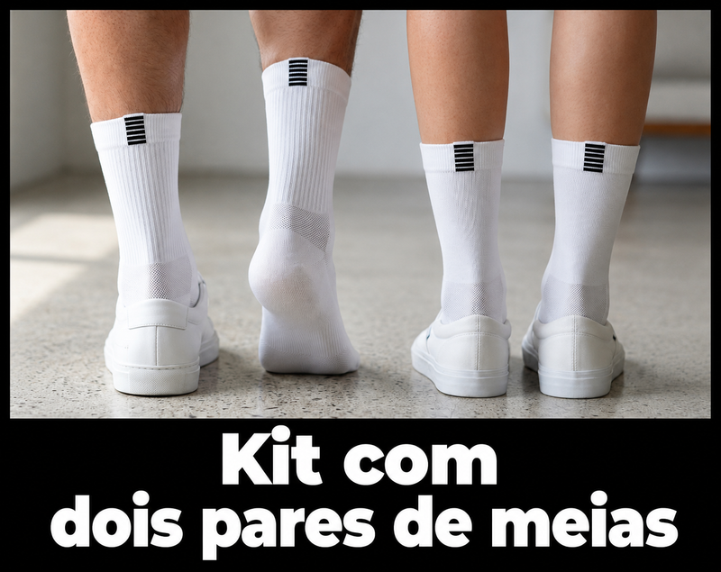 KIT 2 PARES DE MEIAS DE POLIAMIDA Branco