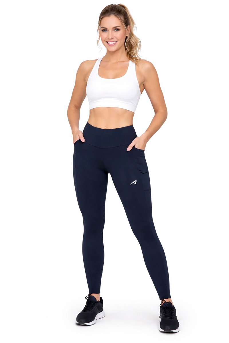 LEGGING THERMAL PROTECT C/ ZÍPER REFLETIVO Authen Preto