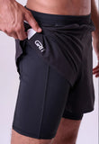 SHORT COM BERMUDA GRIT BOSSA 3 BOLSOS 5" MASC | PRETO Authen