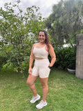 CONJUNTO TOP E SHORTS Patimodafitness Off White
