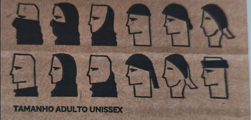 BANDANA DE POLIAMIDA Azul Marinho unissex