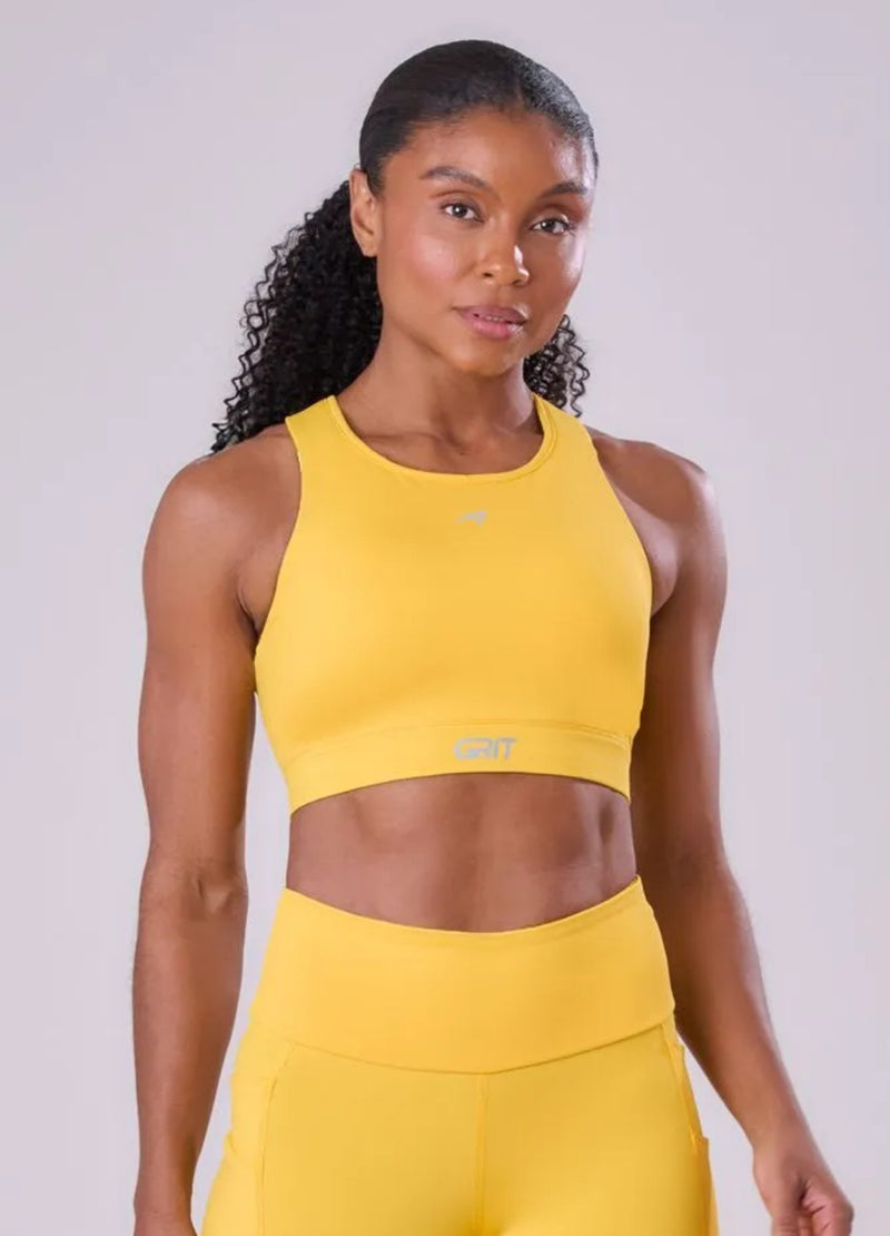 CONJUNTO TOP E SHORTS GRIT BOSSA Amarelo Vivo Authen