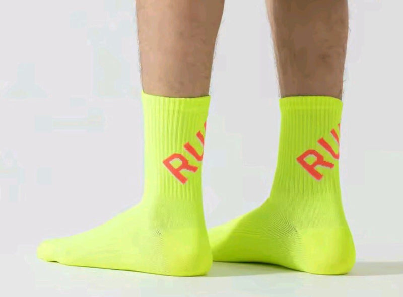 MEIAS DE POLIAMIDA Run amarelo