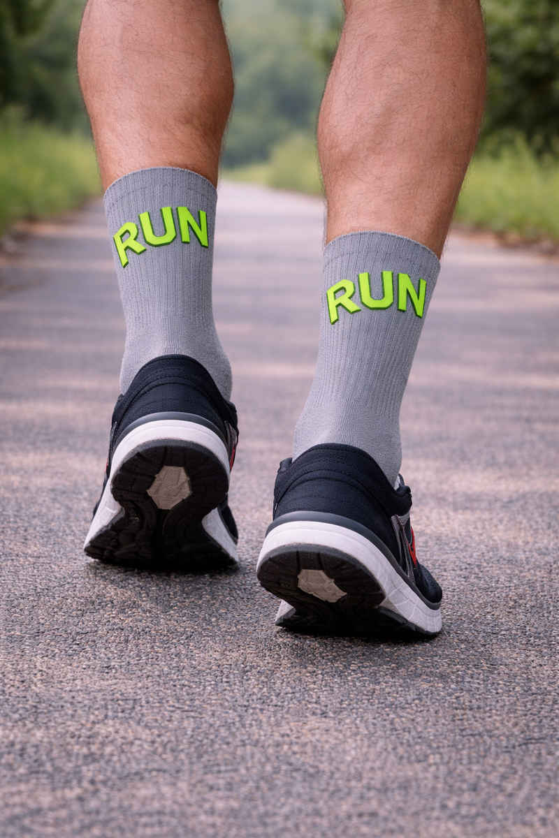MEIAS DE POLIAMIDA Run cinza