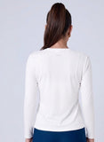 CAMISETA MANGA LONGA SEGUNDA PELE POLIAMIDA Mov Fitness Branco
