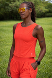 REGATA CROPPED PATIMODAFITNESS Poliamida Laranja neon