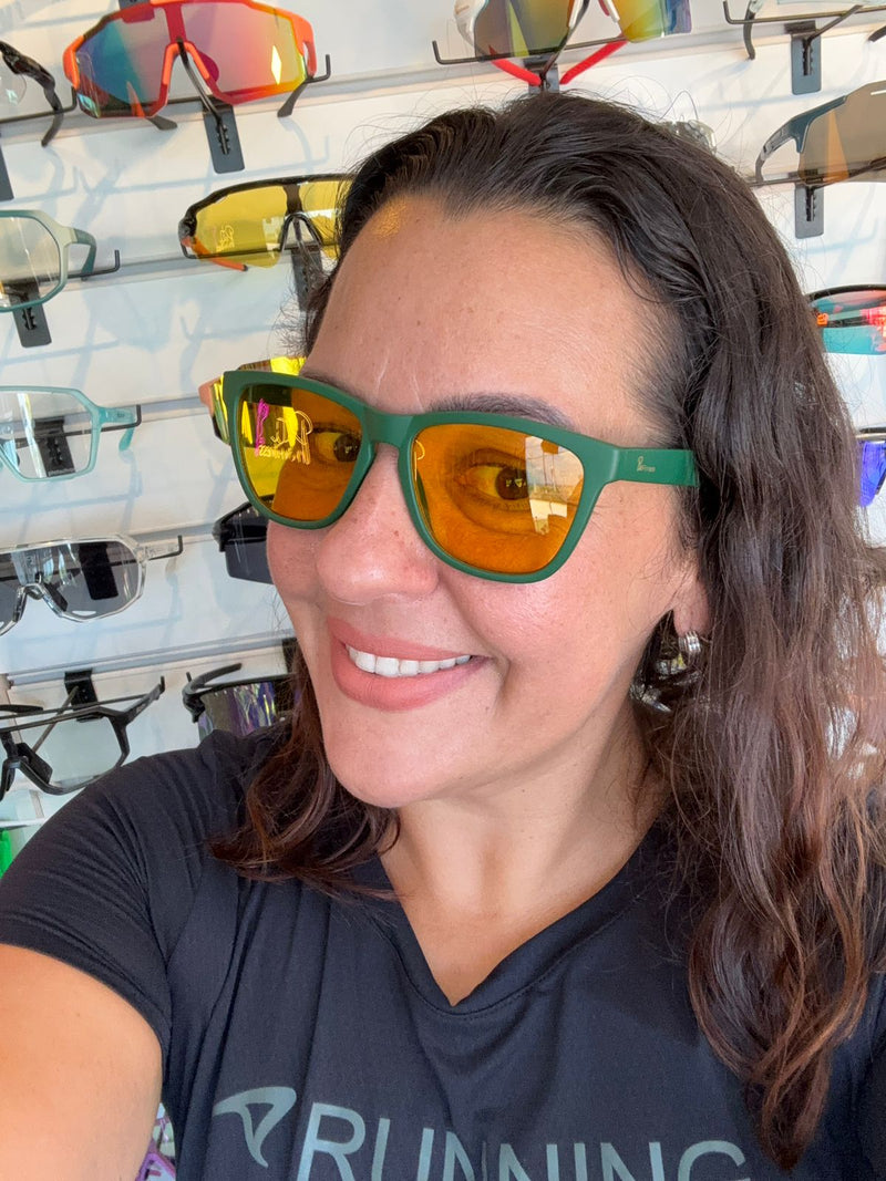 ÓCULOS PATIMODAFITNESS Verde com lente amarela