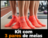 KIT 3 PARES DE MEIAS DE POLIAMIDA SOQUETE Laranja
